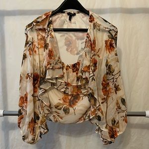 WHBM Floral Top